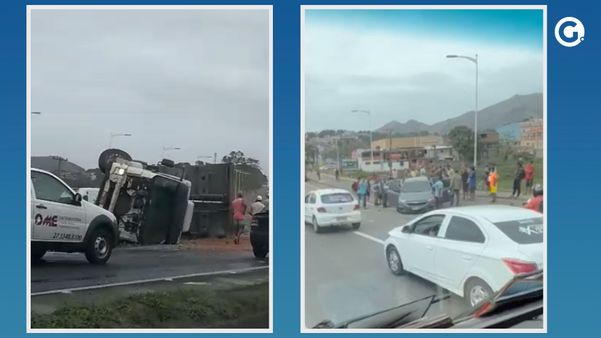 Acidente deixa parte da BR 101 interditada na Serra