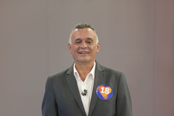 Audifax Barcelos, candidato ao governo do Espírito Santo pelo partido Rede, durante entrevista ao ES 1 da TV Gazeta
