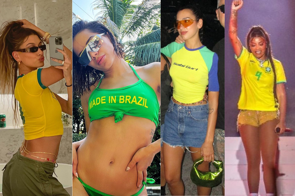 A moda do Brazilcore está fazendo sucesso com vários artistas como Hailey Bieber, Anitta, Dua Lipa e Ludmilla  