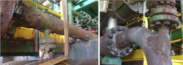 Corrosão tubulações da FPSO Cidade de Vitória