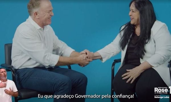 Renato Casagrande e Rose de Freitas no horário eleitoral