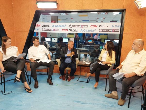 Carlos Manato, candidato ao governo do Espírito Santo, é entrevistado na Sabatina de A Gazeta/CBN
