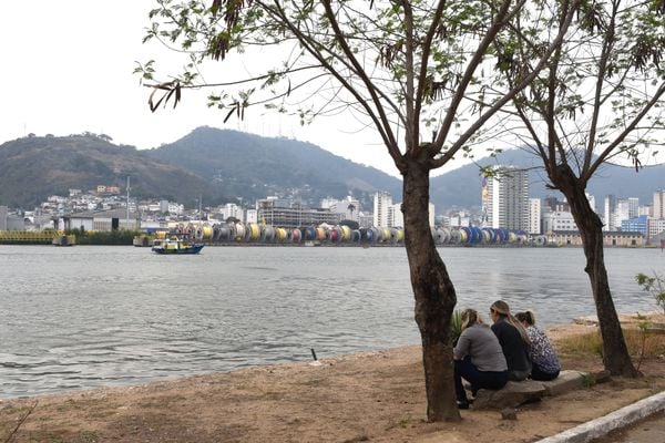 Uma fumaça vinda do incêndio no Parque Paulo Cesar Vinhas, em Vila Velha, tomou conta de parte da cidade de Vitória. por Carlos Alberto SIlva