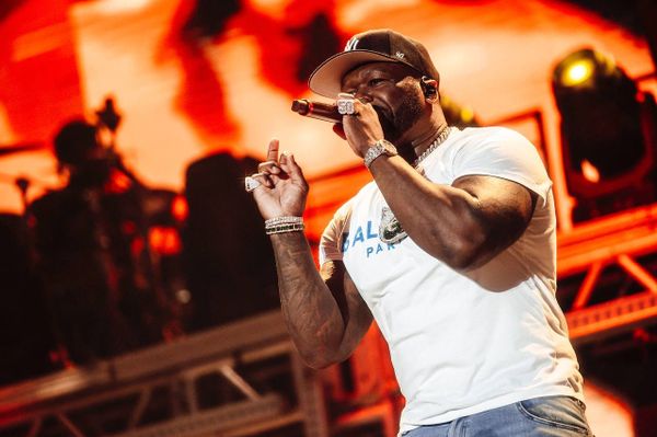 O rapper 50 Cent foi atração do primeiro dia do Festival Planeta Brasil 2022