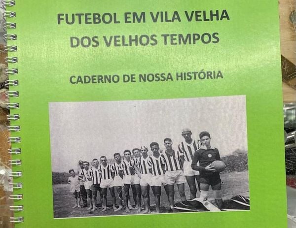 Caderno contém registros de alguns momentos do futebol amador em Vila Velha