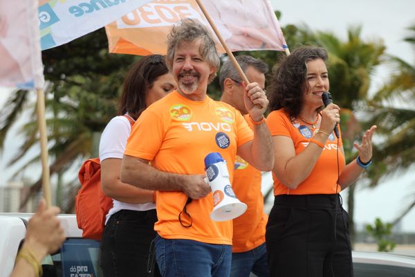 Candidato também falou ao público por Vitor Recla