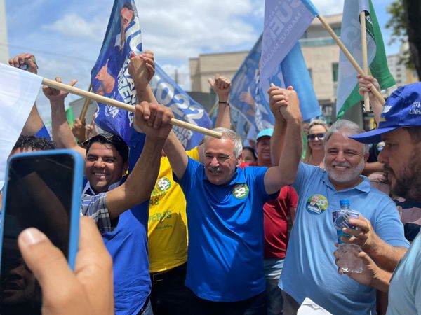 Bandeiras e mãos dados para manifestar adesão por Reprodução