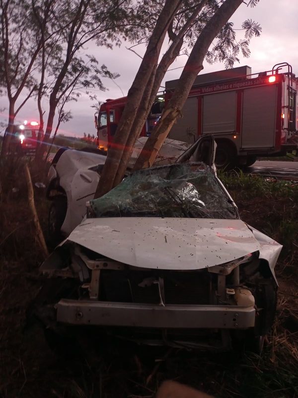 Tia e sobrinho morrem em acidente após carro bater em árvore em Aracruz por Leitor | A Gazeta