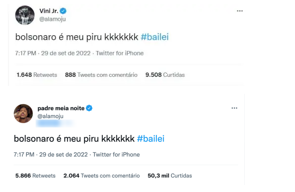 Passando a Limpo: Vini Jr não criticou Bolsonaro no Twitter; postagem é de outro usuário