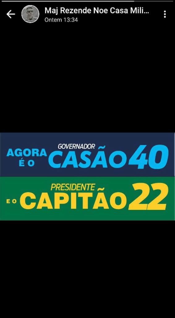 Major Resende pede votos para Renato Casagrande e Jair Bolsonaro