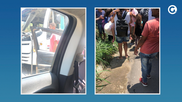 Roda se solta de carreta e atinge ônibus escolar com 20 crianças em Atílio Vivácqua