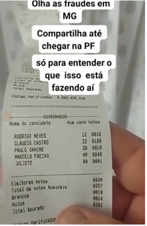 Passando a Limpo: Vídeo de Boletins de Urna que mostram Bolsonaro com mais votos do que Lula não prova fraude