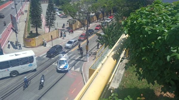 Momento da ocorrência no bairro Glória, em Vila Velha