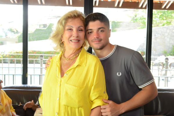 Anamaria Castro e o neto Giuliano Castro