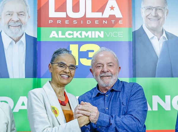 Ex-ministra Marina Silva e ex-presidente Lula