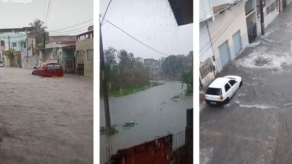 Segundo a Secretaria Municipal de Assistência Social, pelo menos três famílias estão desabrigadas por conta dos alagamentos. Em 24 horas, choveu 125 mm no município