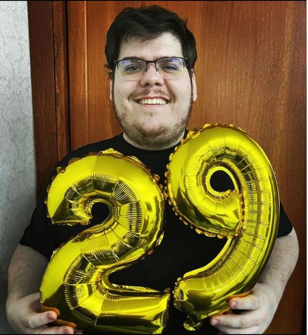 Casimiro, em postagem no Instagram em que comemora 29 anos