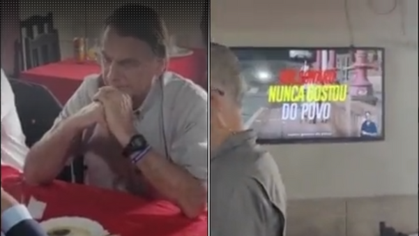 Presidente Jair Bolsonaro assiste a programa eleitoral de Lula