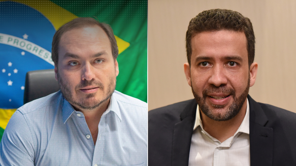 Vereador Carlos Bolsonaro e deputado federal Andé Janones