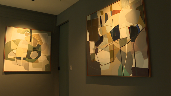 Os quadros são do artista plástico cachoeirense Moacyr Travaglia por Carlos Barros