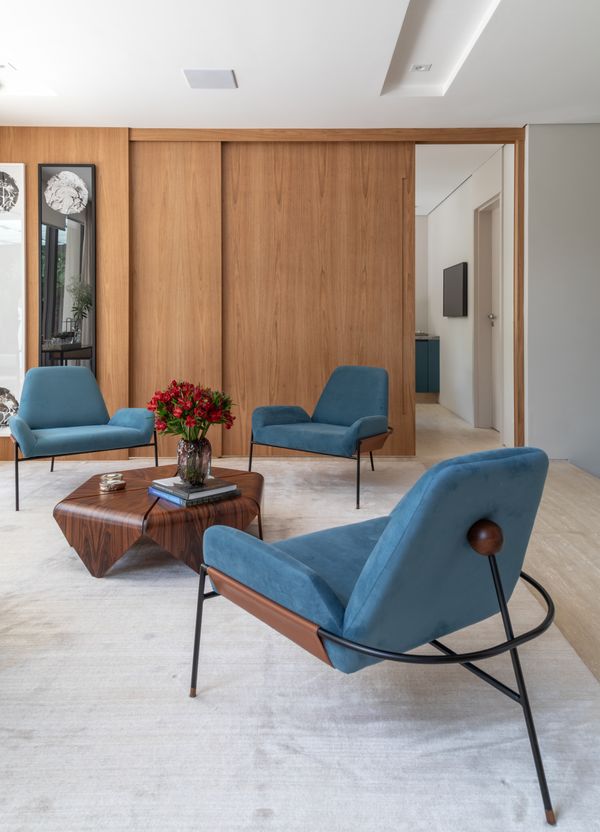 Projeto de decoração do escritório Macedo e Covolo Arquitetura por Evelyn Muller
