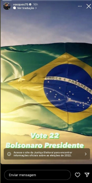 Diretor-geral da PRF pede voto a Bolsonaro nas redes sociais