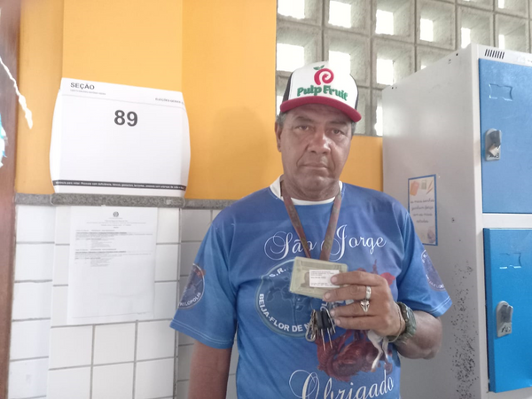 Noilton de Jesus, de 56 anos, votou em Vila Velha