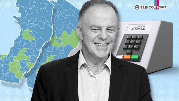 Mapa comparativo entre o primeiro e segundo turno nas eleições para governador do ES
