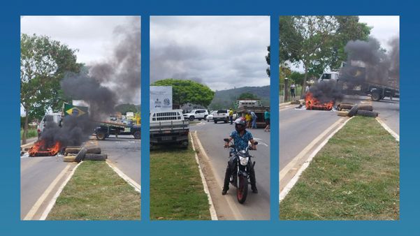 Protesto de caminhoneiros é registrado em Marilândia