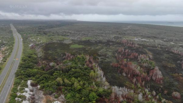 Área queimada equivale a 555 hectares em Guarapari por Divulgação | Iema