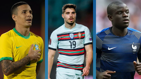Arana, Pedro Neto e Kanté, jogadores que estão fora da Copa do Mundo devido a lesões