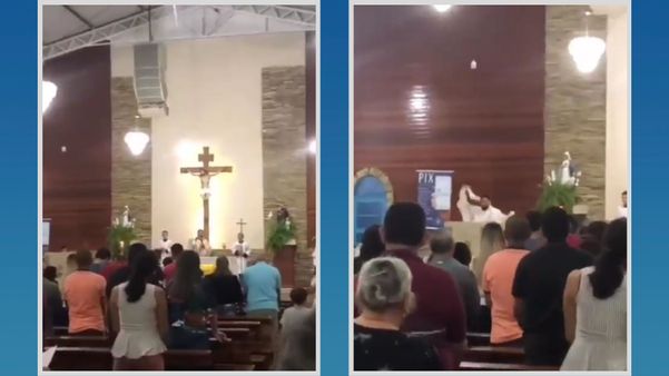 Após discussão política, padre tirou a batina e abandonou a missa em uma Igreja na região metropolitana de Goiânia