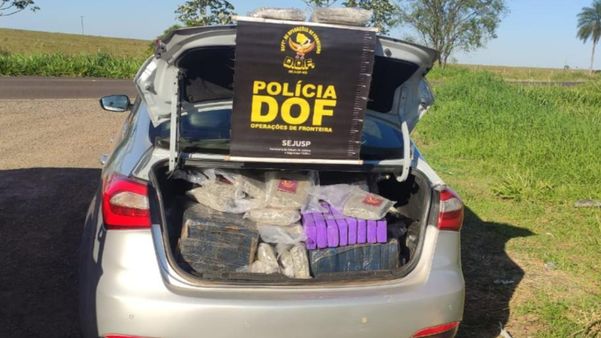 Droga apreendida pela polícia do Mato Grosso do Sul, com destino ao Espírito Santo