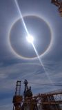 Fenômeno halo solar chama a atenção no céu do ES(Julia Moro)