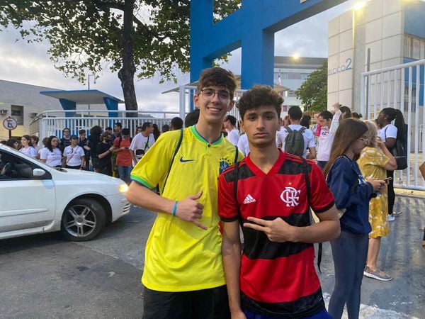 Daniel Rizzo (15 anos) e Lucas Marchesi (16 anos) são amigos e fizeram a prova como ‘Treineiros’. 