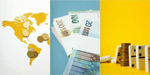 Montagem mostra os efeitos da inflação no mundo