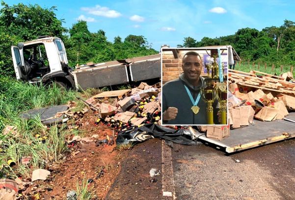 Robinho estava em um caminhão que tombou na MT-010, na cidade de São José do Rio Claro, nesta quarta-feira (16)