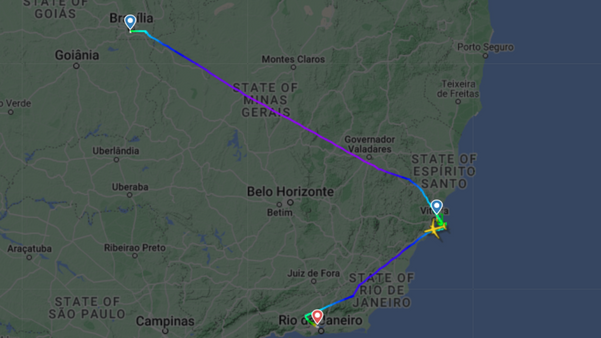 Avião não consegue pousar em Vitória e vai parar no Rio de Janeiro