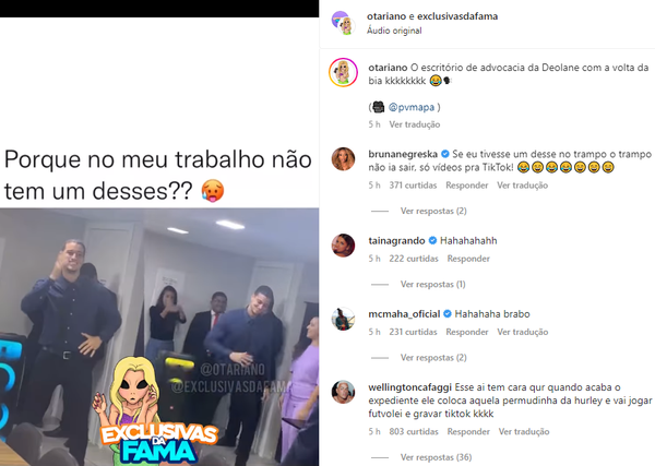 Repercussão da dança no perfil 