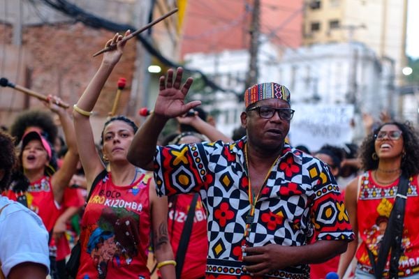 Marcha contra o extermínio da juventude negra nas ruas do Centro de Vitória por Fernando Madeira