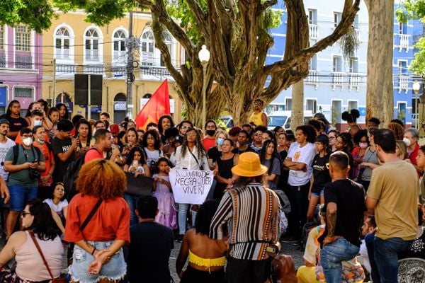 Marcha contra o extermínio da juventude negra nas ruas do Centro de Vitória por Fernando Madeira