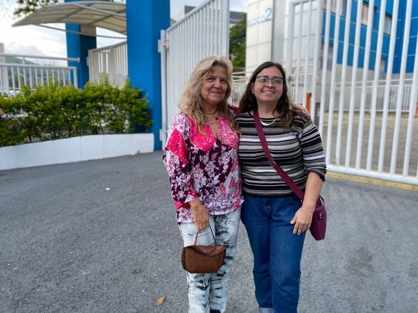 As mães Tânia Gonçalves e Andréia Neves se conheceram no 1º dia de prova e hoje estão aguardando juntas novamente.
