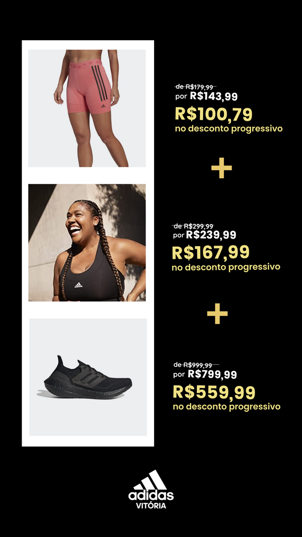 Ofertas Black Friday da Adidas, no Shopping Vitória por Shopping Vitória/Divulgação