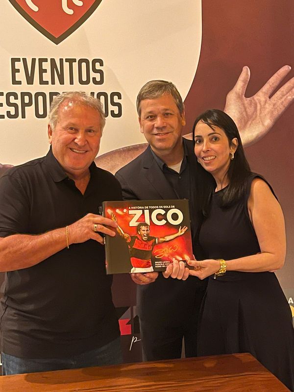 Zico, Fabiano Pereira e Karina Machado