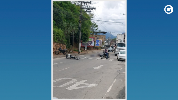 Dois motociclistas ficam feridos em acidente em Cachoeiro de Itapemirim