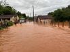 Vila Pavão fica debaixo d'água após chuva forte no ES(Leitor | A Gazeta)