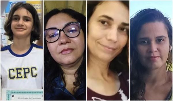 Selena Sagrillo, Maria da Penha Banhos, Cybelle Bezerra e Flavia Amoss, vítimas do ataque a escolas em Aracruz 