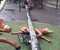 A decoração natalina no Parque Moscoso, centro de Vitória, foi danificada