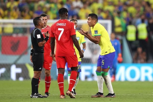 Lance do jogo entre Brasil e Suíça 