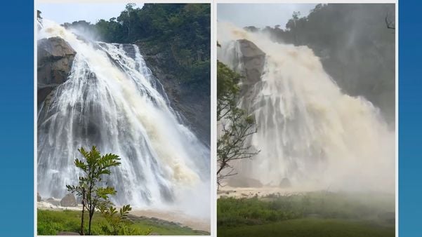 Volume da Cachoeira da Fumaça impressiona